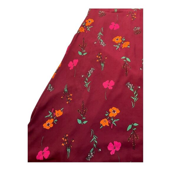Donna Morgan Women's Bordeaux Electric Pink Multi Floral HighLow Dress size 12 - Picture 12 of 16